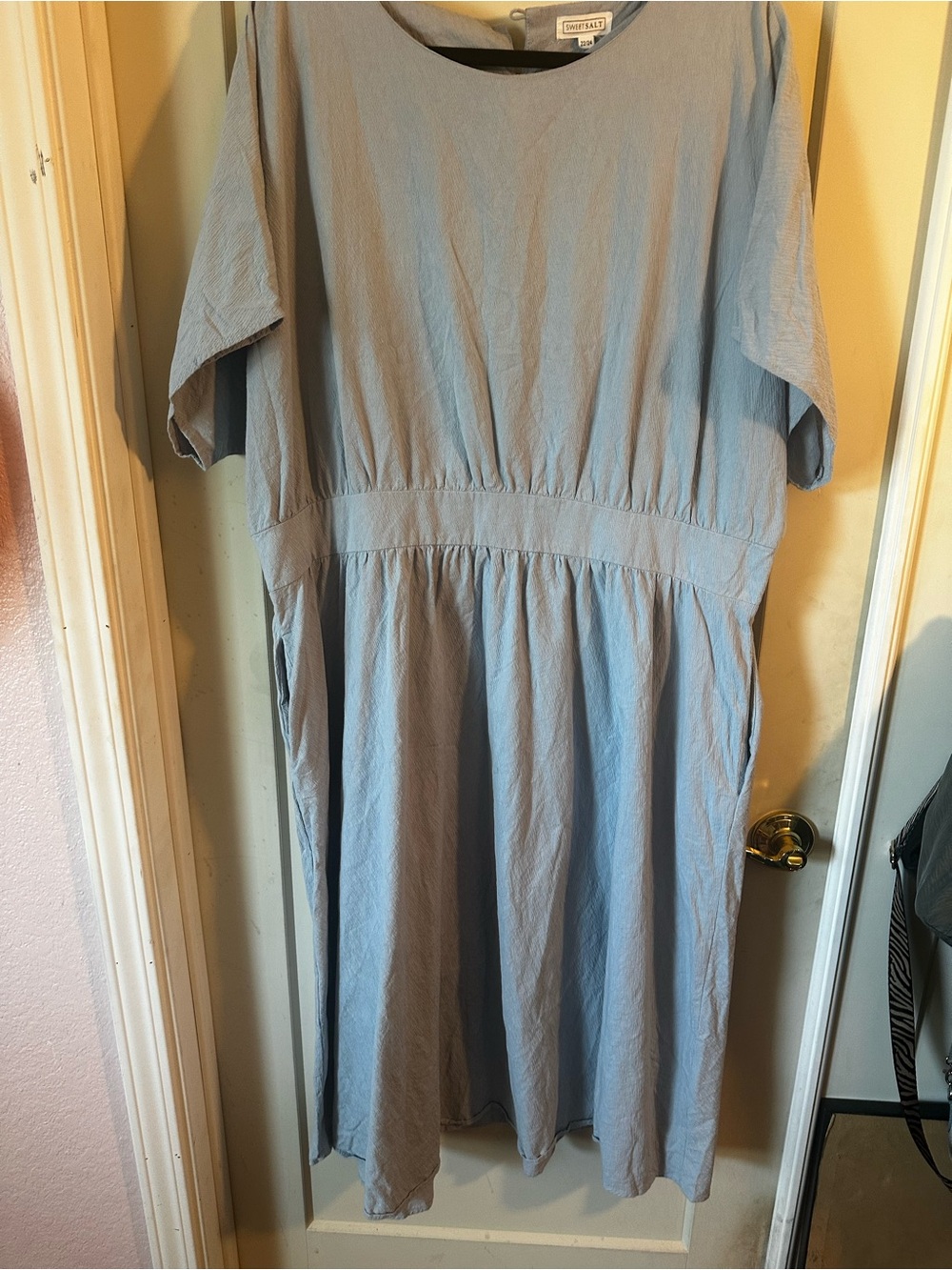 Sweet Salt Light Blue Midi dress with pockets 👗